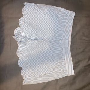 Lilly scalloped seersucker shorts